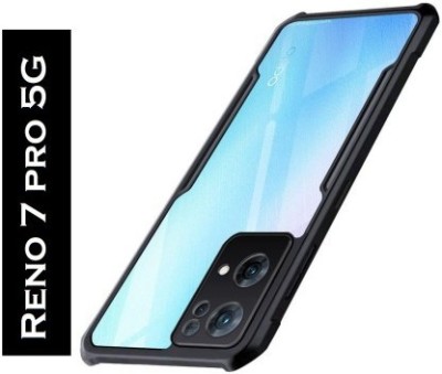 Akhirah Back Cover for Oppo Reno7 Pro 5G, Oppo Reno 7 Pro 5G(Black, Transparent, Shock Proof, Pack of: 1)