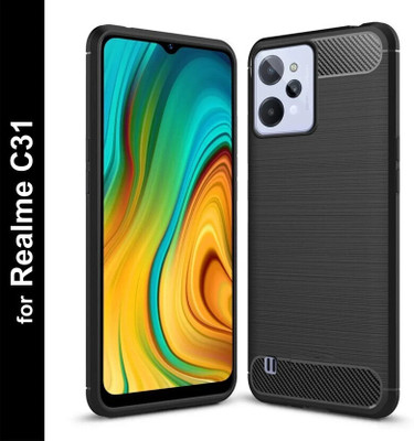 SRT Back Cover for Realme C31(Black, Pack of: 1)