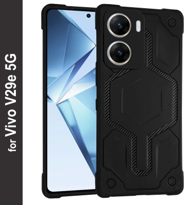 Zapcase Back Cover for Vivo V29e 5G(Black, Grip Case, Silicon, Pack of: 1)