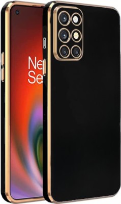 A3sprime Back Cover for OnePlus 8T, |Soft Silicon Golden Side Colored with Drop Protective Case|(Black, Camera Bump Protector, Silicon, Pack of: 1)