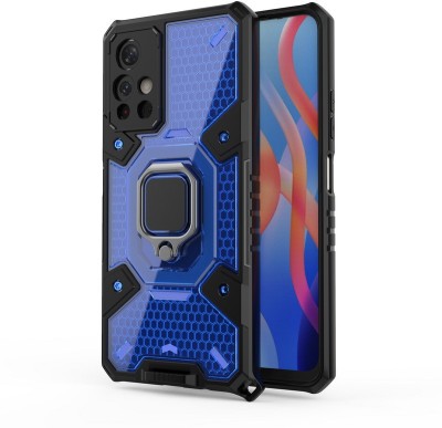 Glaslux Back Cover for Redmi Note 11 5G / Note 11T 5G(Blue, Ring Case, Pack of: 1)