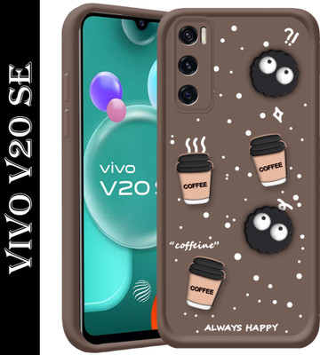SMARTPOCKET Back Cover for Vivo V20 SE(Brown, 3D Case, Pack of: 1)