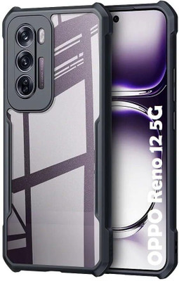 ALKSTORE Back Cover for OPPO Reno 12(Black, Waterproof, Pack of: 1)