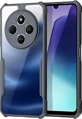 ALONZO Back Cover for Mi Mi 14C, Mi Redmi A4 5G, Poco C75 5G(Transparent, Black, Shock Proof, Pack of: 1)