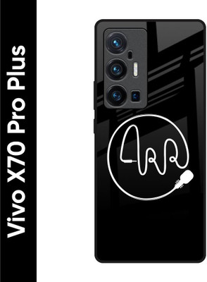 QRIOH Glass Back Cover for Vivo X70 Pro+(Black, Pack of: 1)