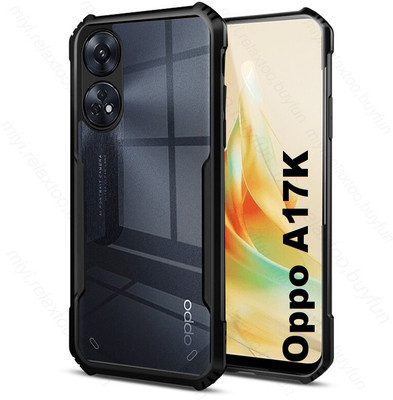 Flipkart SmartBuy Back Cover for Oppo A17K(Black, Shock Proof)