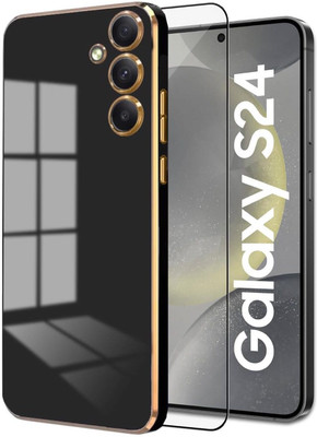 A3sprime Back Cover for SAMSUNG Galaxy S24 5G, with 1 Piece Edge to Edge Full Coverage Front Screen Guard(Black, Dual Protection, Pack of: 2)