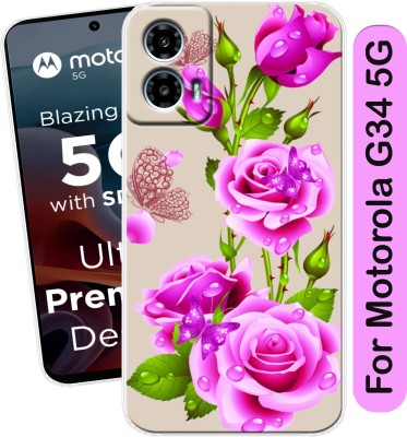 SmartGoldista Back Cover for Motorola Moto G34 5G(Multicolor, Grip Case, Silicon, Pack of: 1)