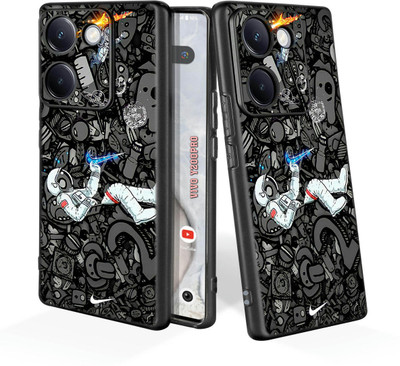 printwhiz Back Cover for Vivo Y200 Pro 5G, Vivo Y300Plus(Black)