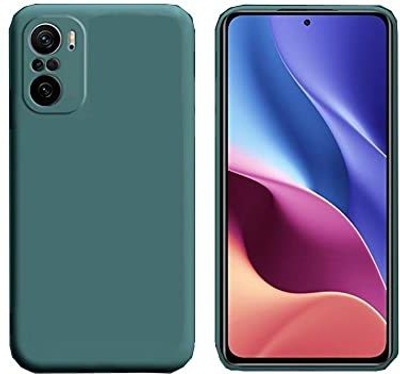 Vshop Back Cover for Xiaomi Mi 11X / Mi 11X Pro, Poco F3(Green, Flexible, Silicon, Pack of: 1)