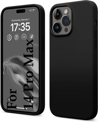 Infigo Back Cover for Apple iPhone 14 Pro Max(Black, Camera Bump Protector, Silicon, Pack of: 1)
