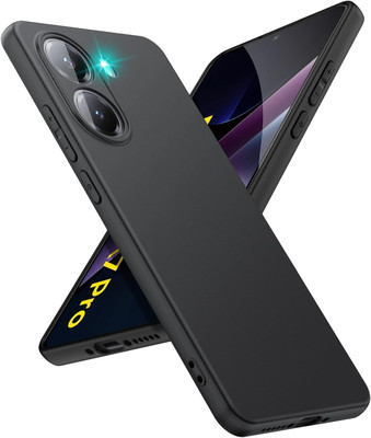 CLOYAAR Back Cover for Poco X7 Pro 5G Bumper Silicon Black Case(Black, Camera Bump Protector, Silicon, Pack of: 1)