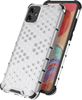 Stunny Back Cover for Samsung Galaxy A04e, F04, M04(Transparent, Silver, Shock Proof, Silicon, Pack of: 1)