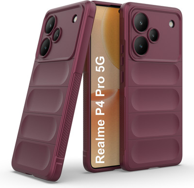Zapcase Back Cover for Realme P4 Pro 5G(Maroon, 3D Case, Silicon, Pack of: 1)