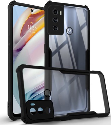 Enterlab Back Cover for Motorola G60, Moto G60Back Cover(EL)(Black, Transparent, Shock Proof, Pack of: 1)