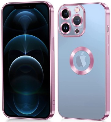 A3sprime Back Cover for APPLE iPhone 12 Pro Max, Soft Silicon with Drop Protective Camera Lens Protector Back Case(Pink, Transparent, Camera Bump Protector, Silicon, Pack of: 1)