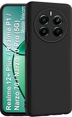 Outlier Back Cover for Realme P1(Black, Silicon)