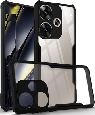 Cell Mobile Back Cover for POCO F6 5G(Black, Transparent, Grip Case, Pack of: 1)