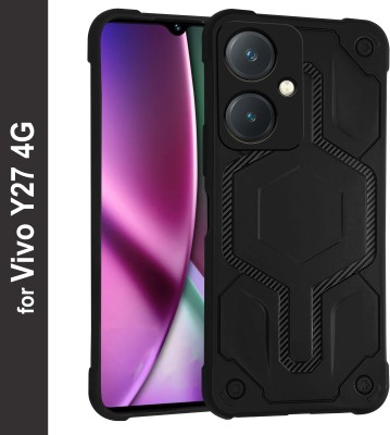 Zapcase Back Cover for Vivo Y27 4G(Black, Grip Case, Silicon, Pack of: 1)