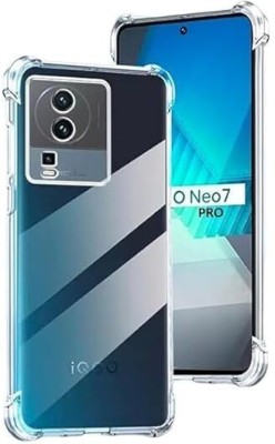 ALFA URBAN Back Cover for IQOO NEO 7 PRO Transparent case|Raised Bumps for Camera & Screen Protection | Soft TPU(Transparent, Flexible, Silicon, Pack of: 1)