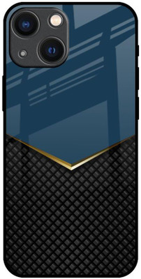 QRIOH Glass Back Cover for Apple iPhone 14 Plus(Multicolor, Gold, Grip Case, Pack of: 1)