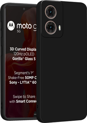 CASETASTIC Back Cover for MOTOROLA G85 5G(Black, 3D Case, Silicon, Pack of: 1)