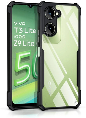 WOW Imagine Back Cover for iQOO Z9 Lite 5G | Vivo T3 Lite 5G | Vivo Y18 | Y18e | Y03 360 Degree Camera Protection(Black, Camera Bump Protector)