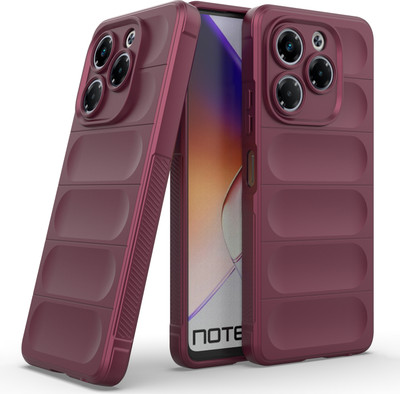 GLOBAL NOMAD Back Cover for Infinix Note 40X 5G(Maroon, 3D Case, Silicon, Pack of: 1)