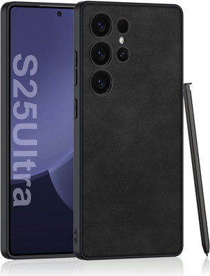 clothemyphone Back Cover for Samsung Galaxy S25 Ultra 5G - Matte Pu Leather Back With Polycarbonate Sides(Black, Hard Case, Pack of: 1)