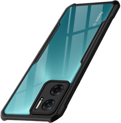 VAPRIF Back Cover for Mi Redmi 11 Prime 5G, Redmi 11 Prime 5G, Transparent Hybrid Hard PC, TPU Bumper(Black, Shock Proof, Pack of: 1)