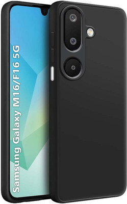 zaperhub Back Cover for Samsung Galaxy F16 5G(Black, Silicon)