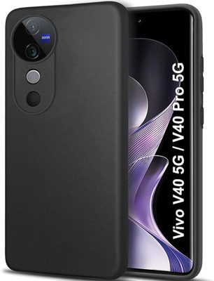 Micvir Back Cover for Vivo V40 5G, Vivo V40 Pro 5G, Vivo T3 Ultra(Black, Dual Protection, Silicon, Pack of: 1)