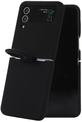 WHITBULL Back Cover for Samsung Galaxy Z Flip4 5G(Black, Grip Case, Silicon)