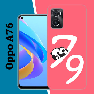 kridha Back Cover for Oppo A76(Pink, White, Flexible, Silicon, Pack of: 1)