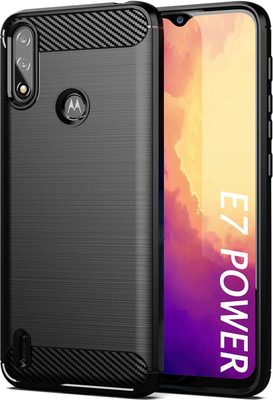 CLOYAAR Back Cover for Motorola Moto E7 Power(Black, Shock Proof, Silicon, Pack of: 1)