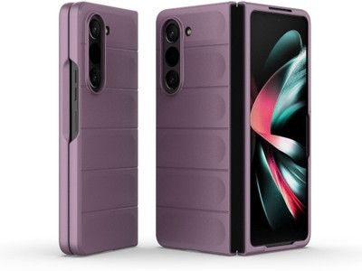 WellWell Back Cover for SAMSUNG Galaxy Z Fold5(Purple, Grip Case, Silicon, Pack of: 1)