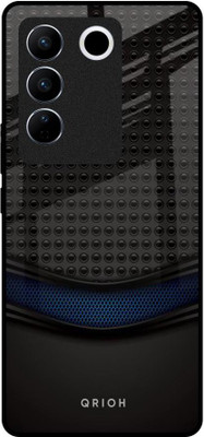 QRIOH Glass Back Cover for Vivo V27 5G(Multicolor, Grip Case, Pack of: 1)
