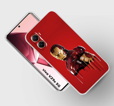 Retroart Back Cover for vivo V29e 5G(Red, Silicon, Pack of: 1)