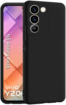 NewSelect Back Cover for Vivo Y200e 5G(Black, Grip Case, Pack of: 1)