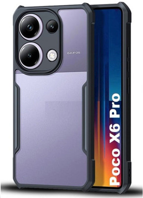 Phone Case Cover Back Cover for POCO X6 Pro 5G(Black, Shock Proof, Silicon, Pack of: 1)