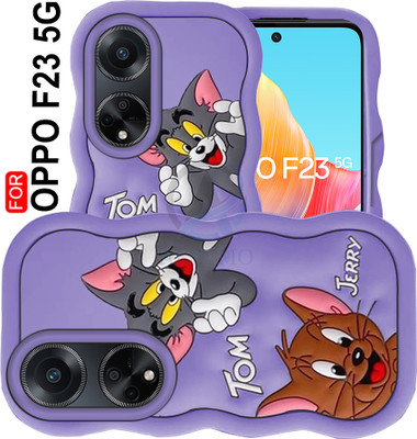 AESTMO Back Cover for Oppo F23 5G(Purple, 3D Case, Silicon)