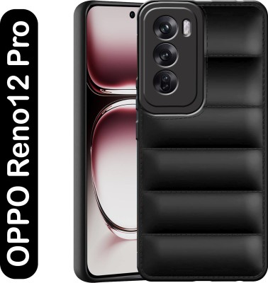 Wowcase Back Cover for Oppo Reno 12 Pro(Black, 3D Case, Silicon, Pack of: 1)