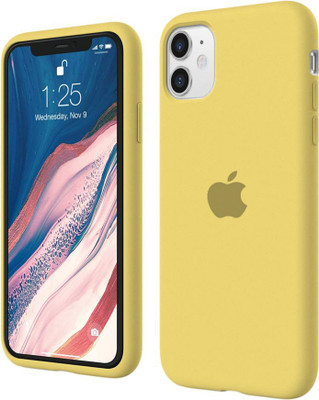 FABULANE Back Cover for iPhone 11 Pro Max(Yellow, Shock Proof, Silicon, Pack of: 1)