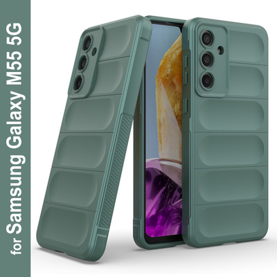 Zapcase Back Cover for Samsung Galaxy M55 5G, Samsung Galaxy M55s 5G(Green, 3D Case, Silicon, Pack of: 1)