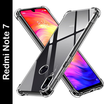 AIZLO Back Cover for Mi Redmi Note 7 Pro, Mi Redmi Note 7s, Mi Redmi Note 7(Transparent, Camera Bump Protector, Silicon, Pack of: 1)