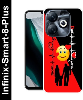 LUCKY MOBI.COM Back Cover for Infinix Smart 8 Plus MOM LOVE, QUEEN, MOM DAD LOVE, MOM LIFE DAD(Multicolor, Flexible, Silicon, Pack of: 1)