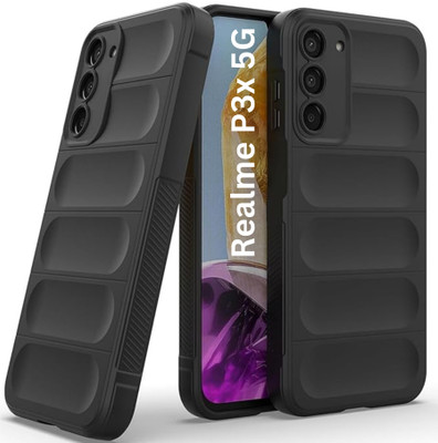 KWINE CASE Back Cover for RealMe P3x 5G(Black, Matte Finish, Silicon, Pack of: 1)