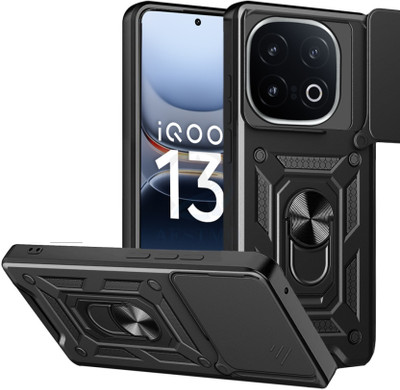 ROSALINE Back Cover for iQOO 13 5G(Black, Slider, Pack of: 1)