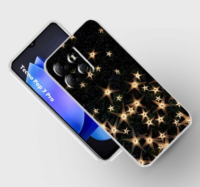 Artage Back Cover for Tecno POP 7 Pro(Gold, Black, Silicon, Pack of: 1)