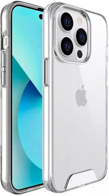 MOBILOVE Back Cover for Apple iPhone 14 Pro | Ultra Hybrid Clear Space Case With Hard Back and Soft Bumper(Transparent, Camera Bump Protector, Pack of: 1)